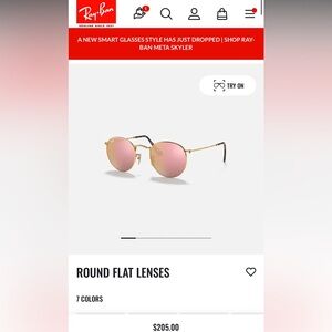 LIKE NEW - Ray-Ban Round Flat Lens Sunglasses